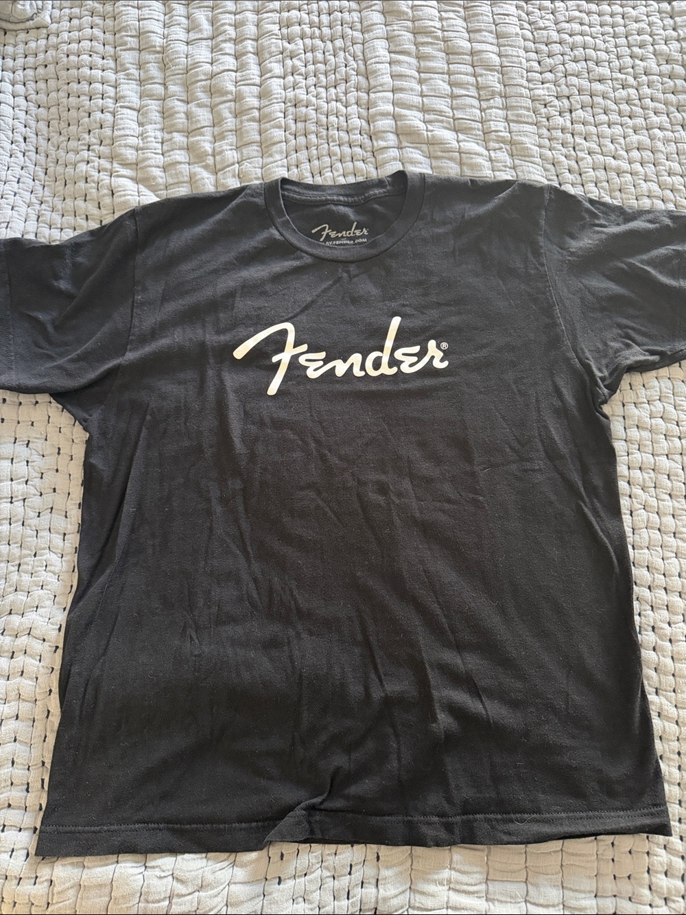 Fender Logo T-Shirt in Black Size Large Like New